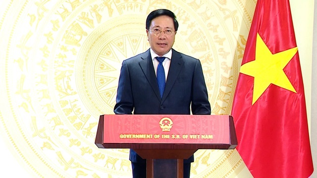 Phó Thủ tướng Thường trực Phạm Bình Minh phát biểu tại sự kiện.