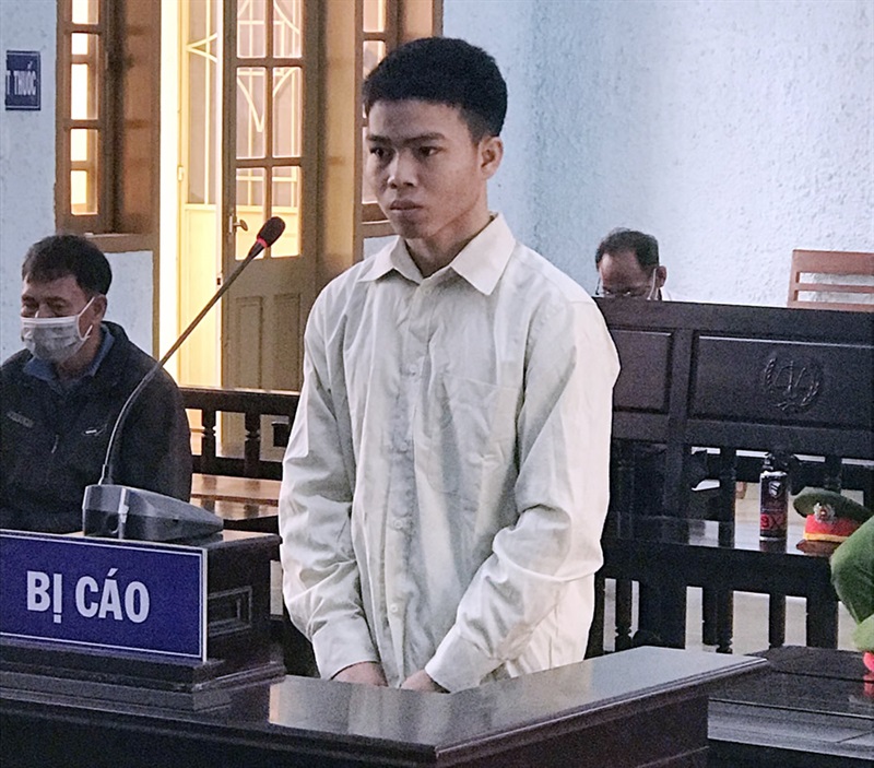 Bị cáo Giang tại phiên tòa.