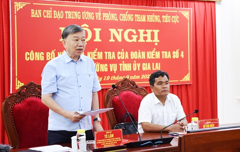 Đại tướng Tô Lâm phát biểu Kết luận Hội nghị.