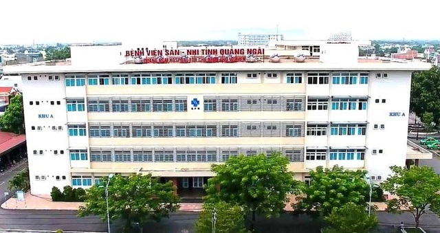 Bệnh viện Sản - Nhi Quảng Ngãi, nơi cháu bé bị tử vong.