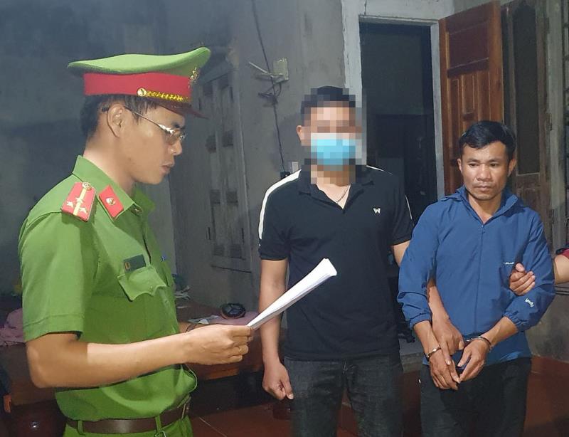 Công an huyện Gio Linh tiến hành bắt giữ đối tượng trong chuyên án.