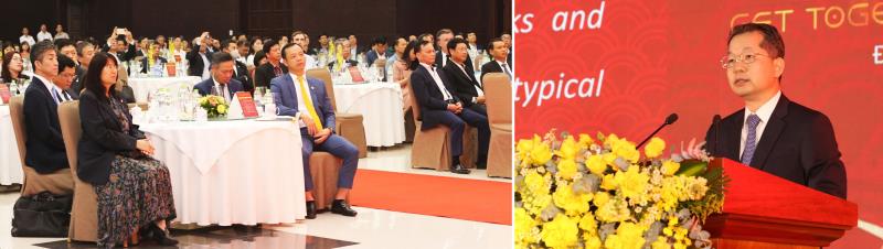 Bí thư Thành ủy Đà Nẵng Nguyễn Văn Quảng phát biểu chào mừng tại buổi gặp mặt.