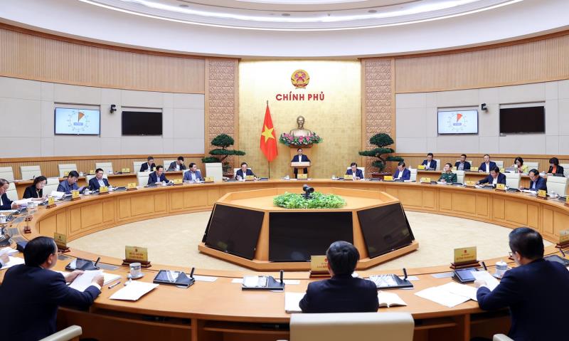 Thủ tướng Phạm Minh Chính chủ trì phiên họp Chính phủ chuyên đề pháp luật tháng 2-2023.