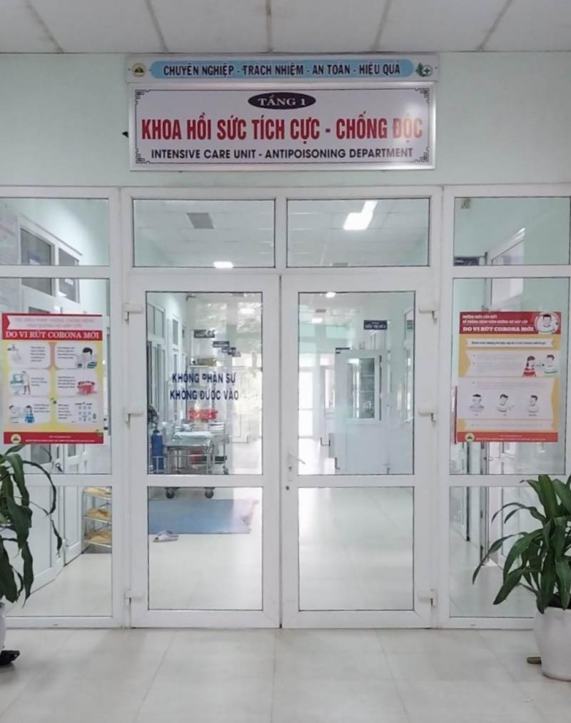 Khoa Hồi sức tích cực – chống độc Bệnh viện Đa khoa Khu vực miền núi phía Bắc Quảng Nam, nơi đang điều trị bệnh nhân vụ ngộ độc trên.