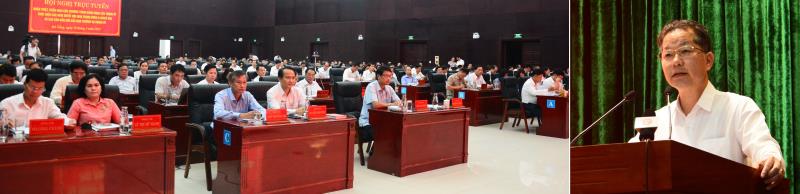 Bí thư Thành ủy Nguyễn Văn Quảng phát biểu chỉ đạo tại hội nghị.
