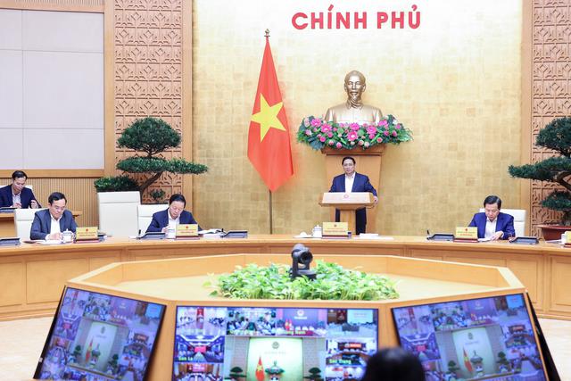 Thủ tướng Phạm Minh Chính phát biểu tại Hội nghị trực tuyến Chính phủ với địa phương và Phiên họp Chính phủ thường kỳ tháng 3 năm 2023.