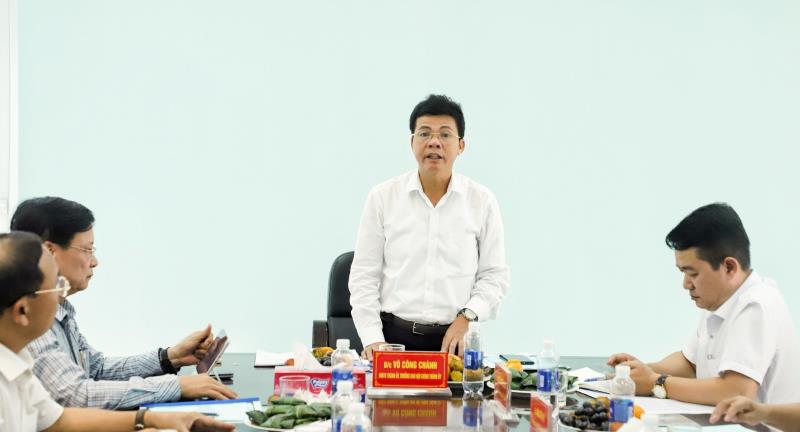 Trưởng Ban Nội chính Thành ủy Đà Nẵng Võ Công Chánh phát biểu tại buổi làm việc.