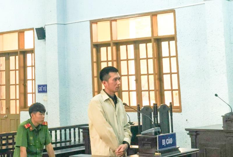 Bị cáo Lý Thanh Hùng tại phiên tòa.
