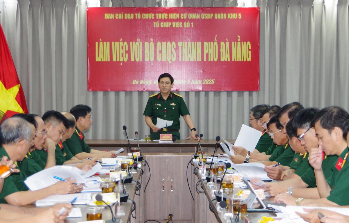 Tập trung thực hiện tốt chủ trương sáp nhập Bộ CHQS Đà Nẵng và Quảng Nam