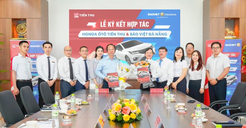 Lễ ký kết hợp tác giữa Honda Ôtô Tiến Thu và Bảo Việt Đà Nẵng