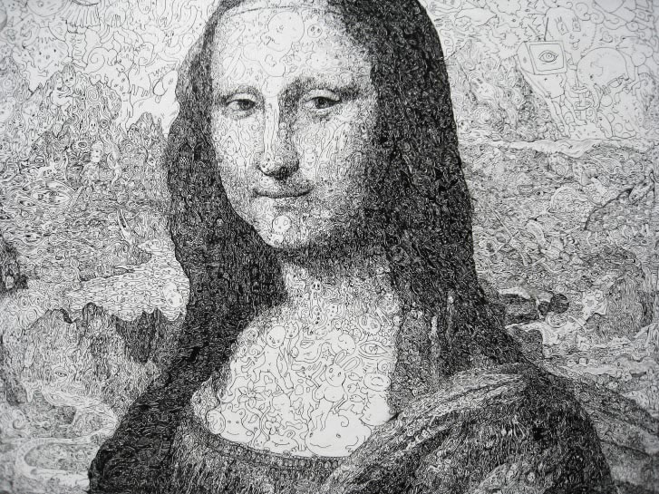 Mona Lisa từ các nhân vật hoạt hình