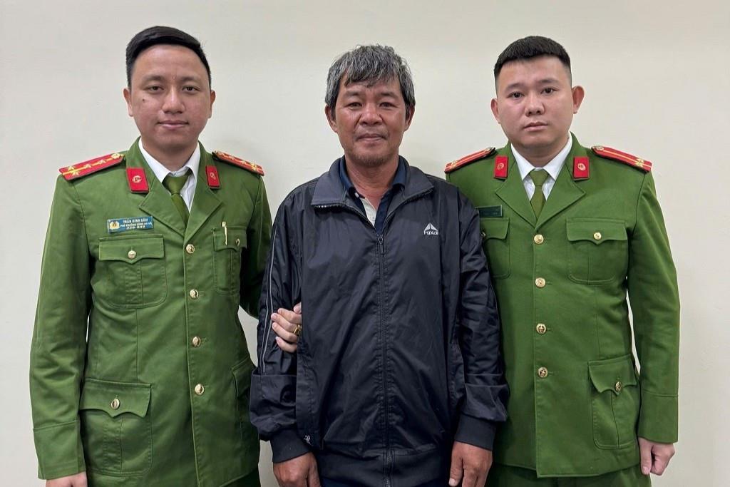 Đối tượng Dương Đức Công thời điểm bị bắt giữ.