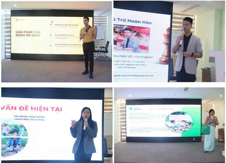 Các đối tác ký kết biên bản hợp tác với các dự án tiềm năng.