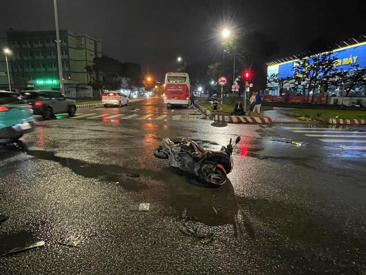 Hiện trường vụ tai nạn.