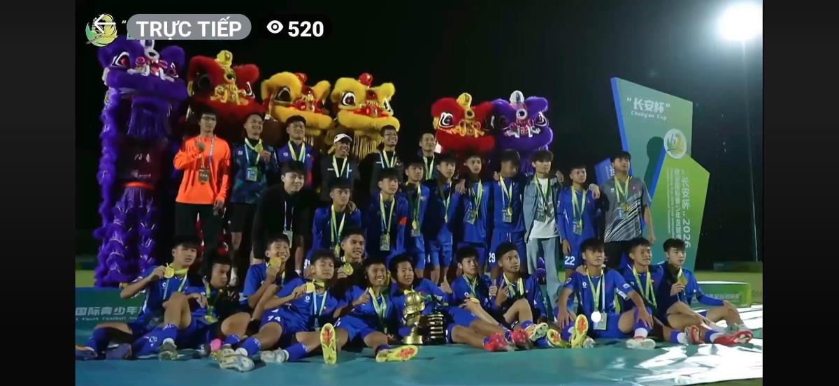 U.14 PVF đoạt ngôi vô địch Cúp Trường An 2026.
