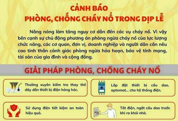 Công an Đắk Nông đã khuyến cáo Người dân cần chủ động đảm bảo an toàn PCCC trong dịp nghỉ lễ 30/4 và 01/5
