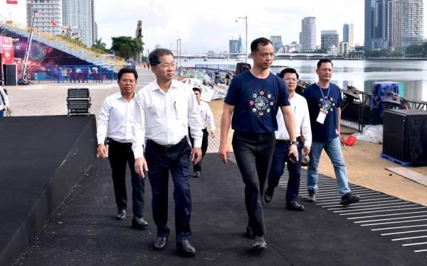 Bí thư Thành ủy Đà Nẵng Nguyễn Văn Quảng kiểm tra công tác chuẩn bị trước thềm khai mạc DIFF 2024