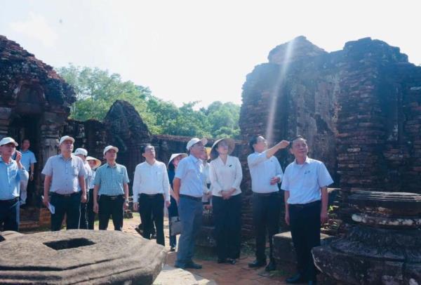 Lãnh đạo thành phố Đà Nẵng thăm, làm việc tại Khu đền tháp Mỹ Sơn