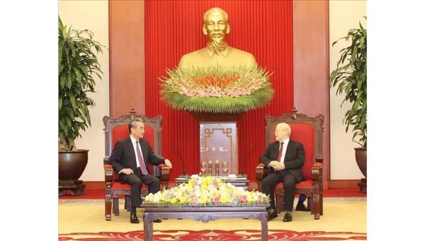 Tổng Bí thư Nguyễn Phú Trọng tiếp Bộ trưởng Bộ Ngoại giao Trung Quốc Vương Nghị