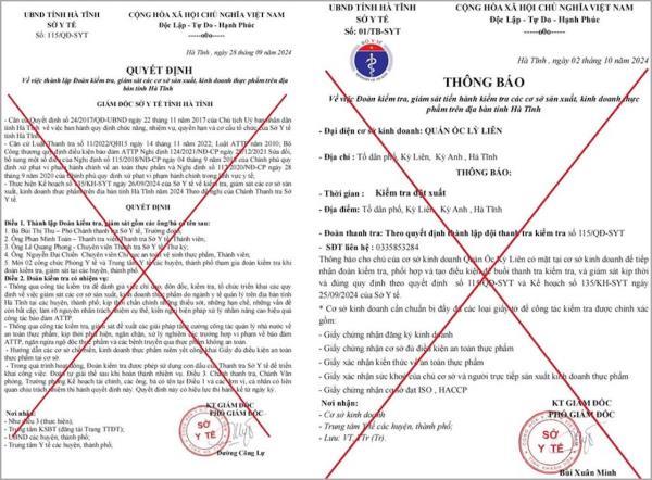 Cảnh báo hoạt động lừa đảo trong kiểm tra an toàn thực phẩm