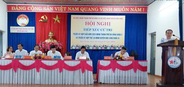 Đại biểu Hội đồng nhân dân hai cấp thành phố Đà Nẵng tiếp xúc cử tri tại xã các xã của huyện Hòa Vang
