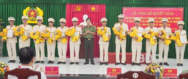 Thành lập 2 Công an phường và 1 đội nghiệp vụ mới tại TP Quy Nhơn