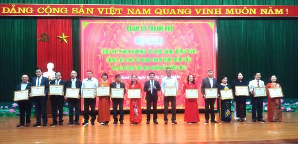 Quận ủy Thanh Khê khen thưởng tổ chức đảng, đảng viên năm 2024