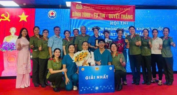 Bệnh xá Công an thành phố Nhất toàn đoàn Hội thi tuyên truyền phòng, chống kháng thuốc - kiểm soát nhiễm khuẩn