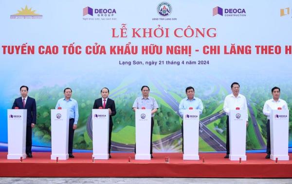 Thủ tướng Phạm Minh Chính phát lệnh khởi công xây dựng tuyến cao tốc cửa khẩu Hữu Nghị - Chi Lăng