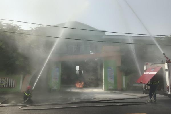 Thực tập phương án chữa cháy và cứu nạn cứu hộ tại trường mầm non