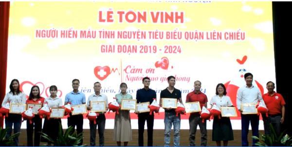 Quận Liên Chiểu tôn vinh 25 cá nhân và gia đình hiến máu tiêu biểu giai đoạn 2019-2024