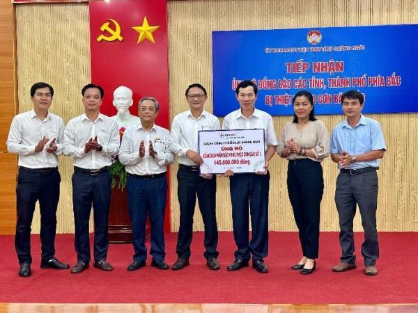 PC Quảng Ngãi: Chung tay ủng hộ đồng bào miền Bắc khắc phục Bão Yagi