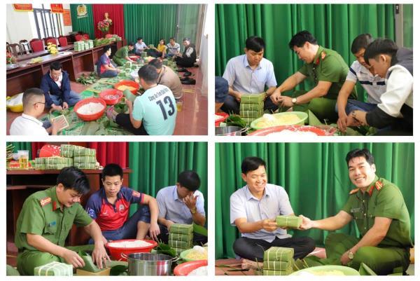 Phòng Cảnh sát hình sự tổ chức gói bánh chưng đón Xuân Ất Tỵ
