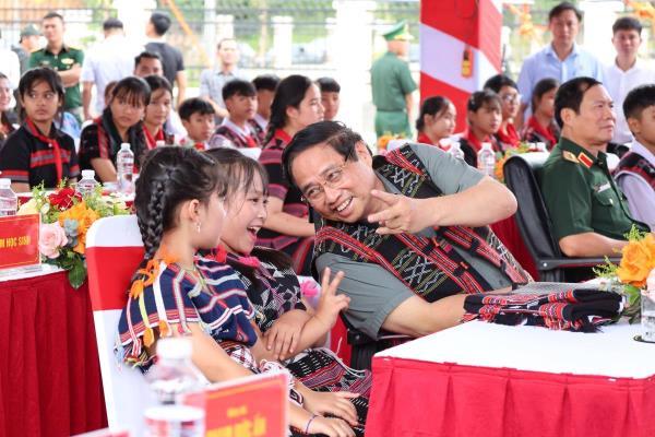 Thủ tướng Chính phủ Phạm Minh Chính dự lễ khởi công trường học ở Tây Giang (TP Đà Nẵng)