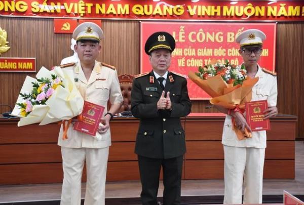 Công an tỉnh Quảng Nam điều động, bổ nhiệm lãnh đạo cấp phòng