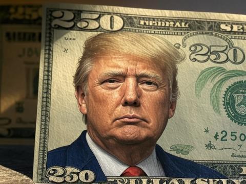 Đề xuất in tờ tiền 250 USD mang hình ông Trump