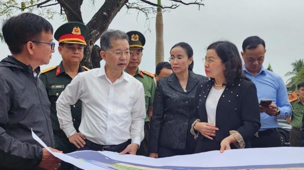 Bí thư Thành ủy Nguyễn Văn Quảng kiểm tra công tác chuẩn bị lễ kỷ niệm 95 năm ngày thành lập Đảng bộ và 50 năm ngày Giải phóng thành phố