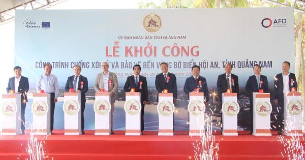 Khởi công dự án chống xói lở, bảo vệ bờ biển Hội An tổng kinh phí 982 tỷ đồng