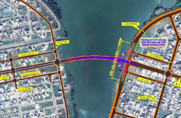 Đà Nẵng: Đề xuất 2 phương án xây dựng cầu bắc qua sông Đô Tỏa nối đường 29-3 với đường Bùi Tá Hán