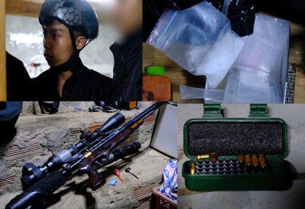 Bắt 3 đối tượng mua bán ma túy, thu giữ nhiều ma túy đá và vật giống súng, đạn