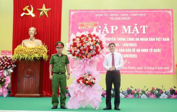 Công an xã Nam Phước phát huy truyền thống vẻ vang, nêu cao tinh thần Vì nước quên thân, vì dân phục vụ