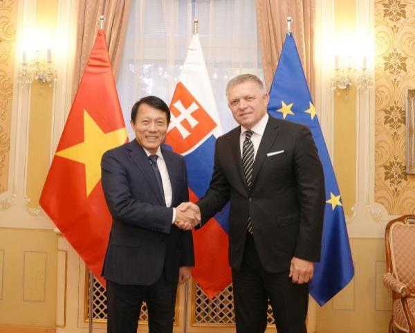Thủ tướng Slovakia Robert Fico tiếp Bộ trưởng Lương Tam Quang