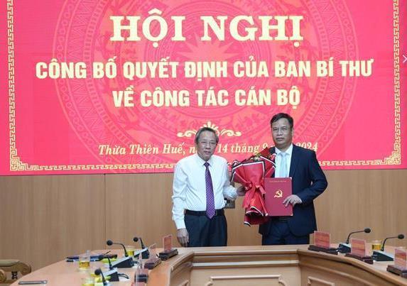 Ông Phạm Đức Tiến giữ chức Phó Bí thư Tỉnh ủy Thừa Thiên - Huế