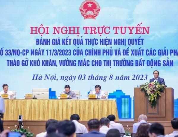 Thủ tướng Phạm Minh Chính: Tháo gỡ vướng mắc, thúc đẩy phát triển thị trường bất động sản