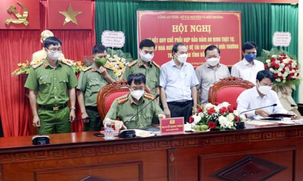 Đắk Nông: Công an tỉnh và Sở Tài nguyên và Môi trường ký kết Quy chế phối hợp đảm bảo ANTT