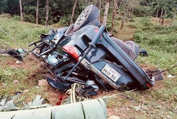 Ảnh: Toàn cảnh hiện trường vụ đoàn xe của tướng Thái Lan trúng bom