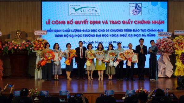 Trường Đại học Ngoại ngữ Đà Nẵng có thêm 4 chương trình đào tạo được công nhận đạt tiêu chuẩn kiểm định chất lượng