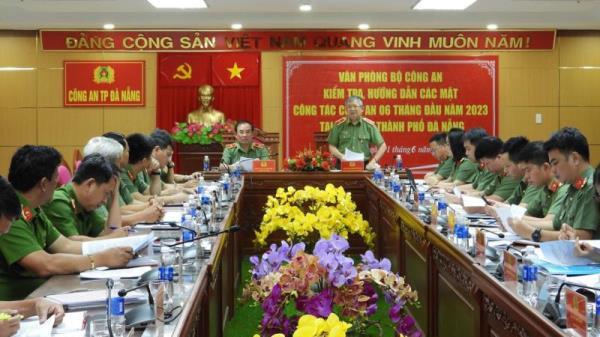 Văn phòng Bộ Công an kiểm tra, hướng dẫn các mặt công tác tại Công an TP Đà Nẵng