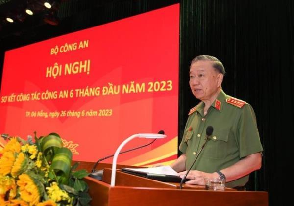 Khai mạc trọng thể Hội nghị sơ kết công tác Công an toàn quốc 6 tháng đầu năm 2023