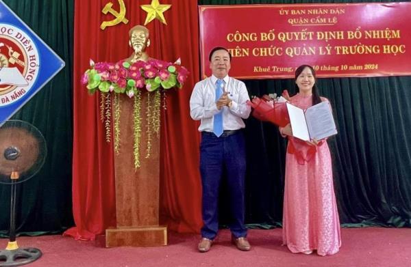 Quận Cẩm Lệ bổ nhiệm lãnh đạo 3 trường Tiểu học và THCS